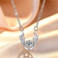 thumbnail image 1 of Clearance Jewelry Under $5 VerPetridure Antler-Shape Cubic-Zirconia Necklace For Women Gril Wonderful Graduation Gift, 1 of 4