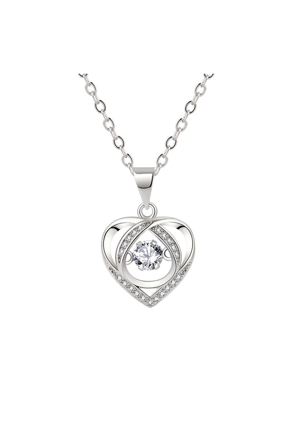 Jewelry VerPetridure Beating Heart Necklace Female Heart Clavicle Chain Gift Pendant