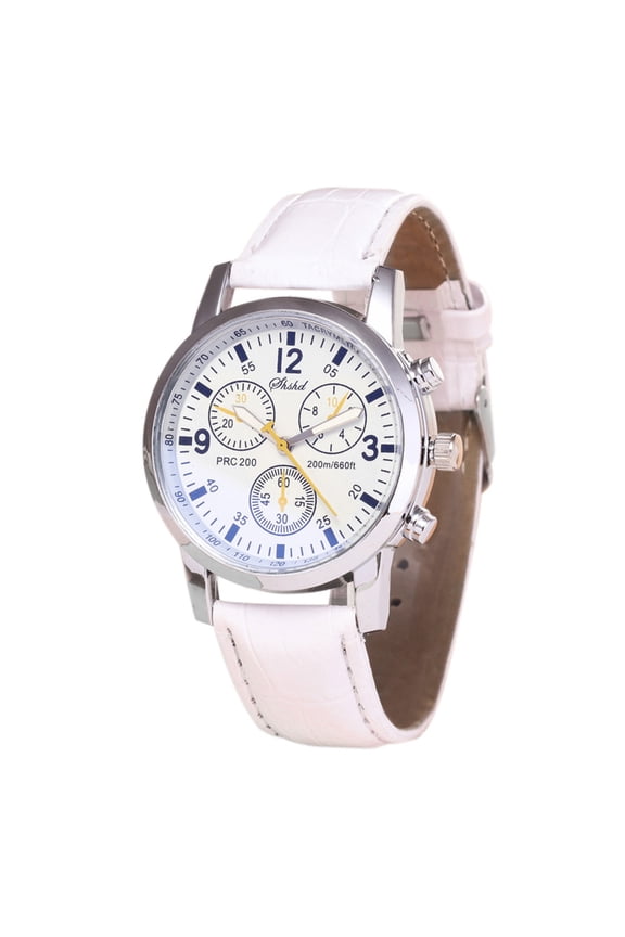 Jewelry VerPetridure Blue-ray glass neutral quartz simulates wrist epidermal Leather Strap watch