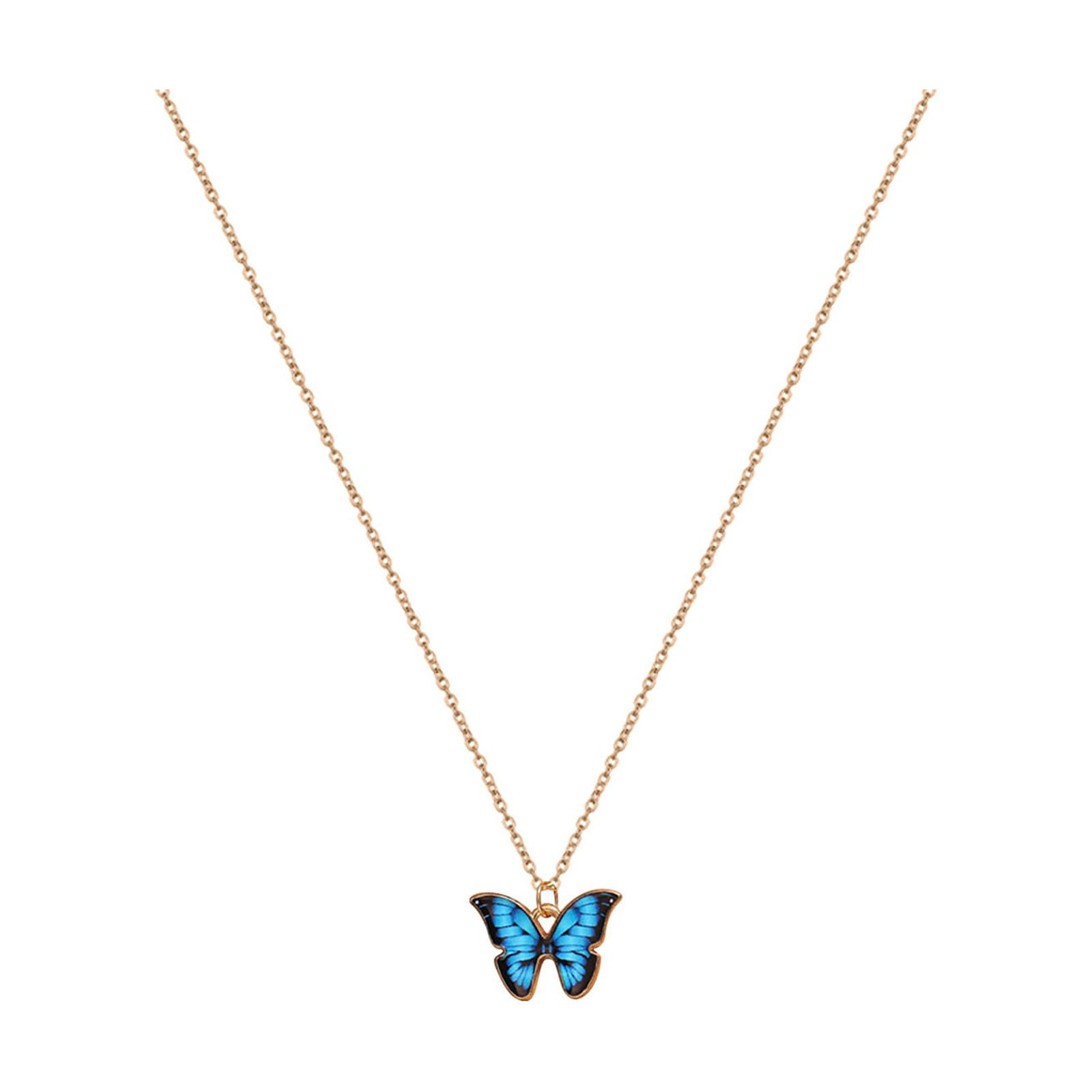 Clearance! Bohemian Necklace Leewos Women Fashion Rhinestone Geometric Type Gem Pendant Statement Chains (Blue)　並行輸入品 Hawaiian Jewelry Clearance Gold Plated Pearl Bohemian Necklace Earrings Set  Clearance Random Shipment Jewelry Set