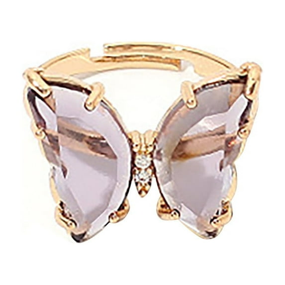 Jewelry VerPetridure Butterfly Color Transparent Living Ring Super Immortal Ring
