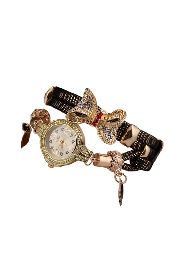 Jewelry VerPetridure Butterfly Retro Rhinestone Bracelet Watches Women Lovely Wedding Quartz Watches