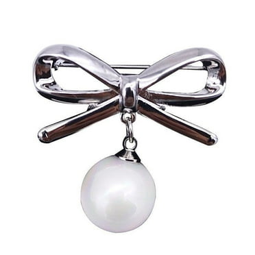 Clearance Jewelry Under $5 VerPetridure Cardigan Anti-Glare Pin Clothing Accessories Pearl Horizontal Brooch