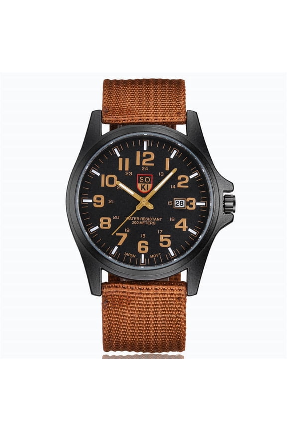 Jewelry VerPetridure Couple Nylon Strap Analog Quartz Round Wrist Watch Watches