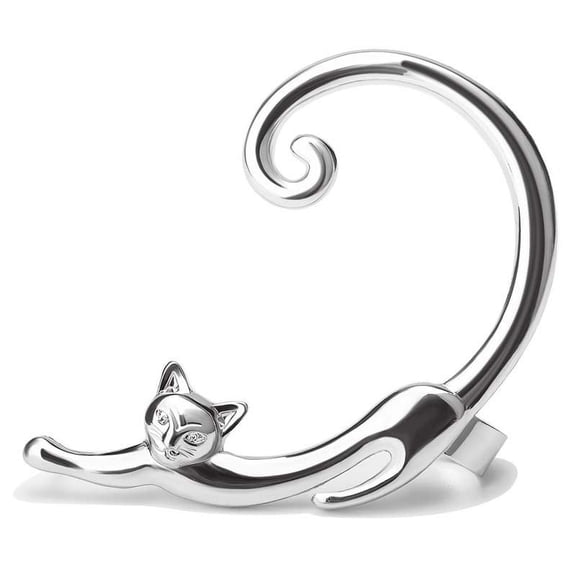 Jewelry VerPetridure Creative Cute Cartoon Small Animal Three-dimensional Cat Stud Ear Hanging Metal Earring Gift