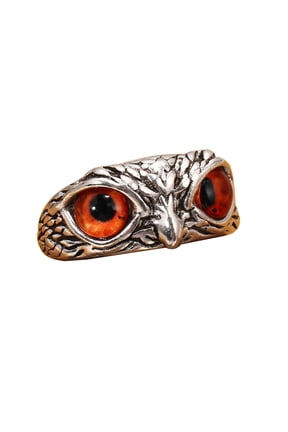 Jewelry VerPetridure Creative Multicolour Cat's Eye Owl Ring Foreign Trade Unique Cute Animal Ring
