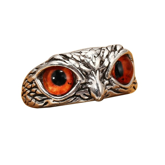 Jewelry VerPetridure Creative Multicolour Cat's Eye Owl Ring Foreign Trade Unique Cute Animal Ring