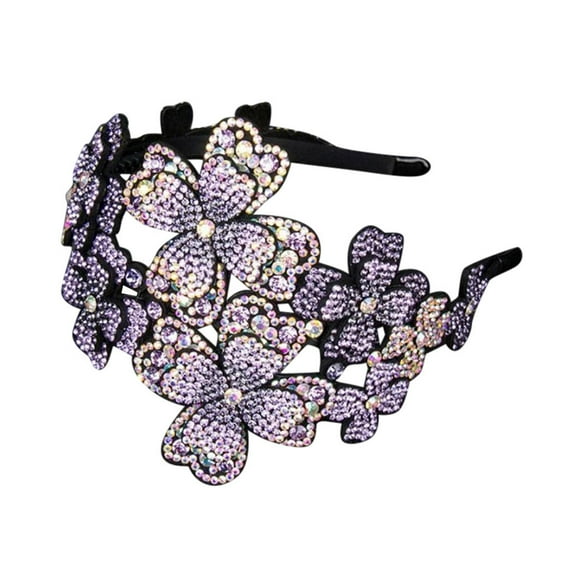 Clearance Jewelry Under $5 VerPetridure Crystal Flower Headband Women Sparkling Hair Band Crystal Accessory