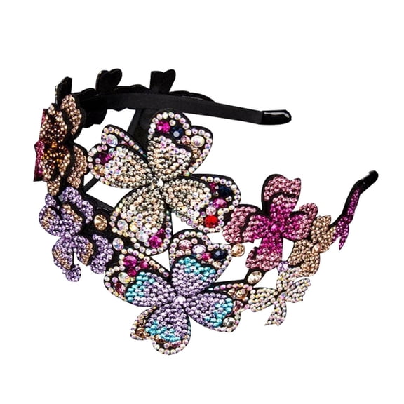 Jewelry VerPetridure Crystal Flower Headband Women Sparkling Hair Band Crystal Accessory