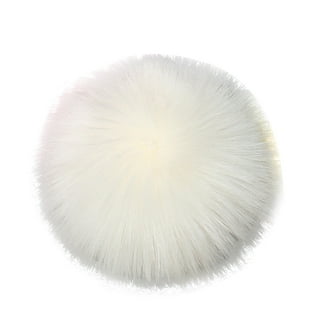  6 Pcs Faux Fur Pom Pom Fluffy Pom Pom Balls, White Pom Poms  Round Fluffy Pompoms for Crafts with Tiny Cord for Hat Shoes Garment Hair  Pins Earrings Necklace Charm Wedding