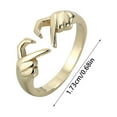 thumbnail image 1 of Jewelry VerPetridure European And American Romantic Hands Than Heart Ring Geometric Palm Love Gesture Couple Ring, 1 of 2