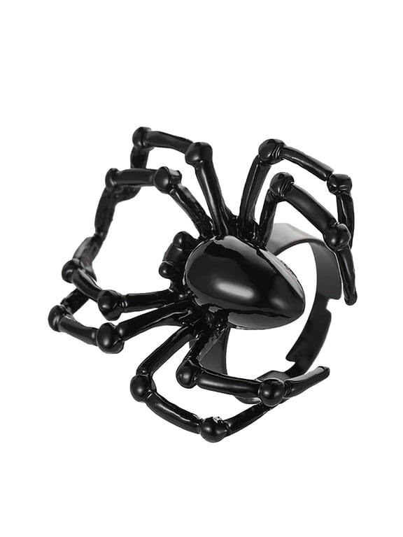 Jewelry VerPetridure Halloween Funny Spider Open Ring Personality Dripping Ring Free Size