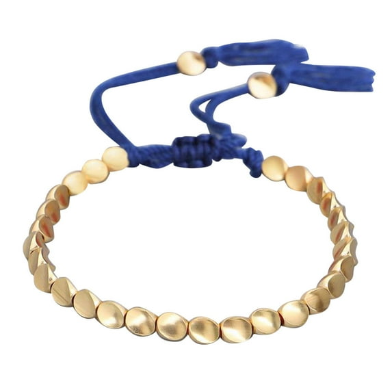 Jewelry VerPetridure Handmade Tibetan Copper Bead Rope Bracelet & Bangles Unisex Wax Thread
