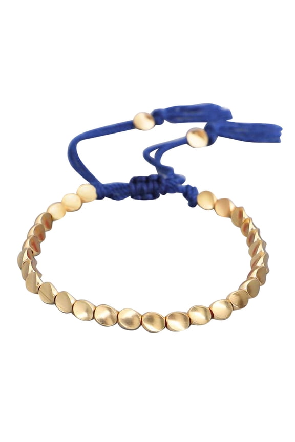 Jewelry VerPetridure Handmade Tibetan Copper Bead Rope Bracelet & Bangles Unisex Wax Thread