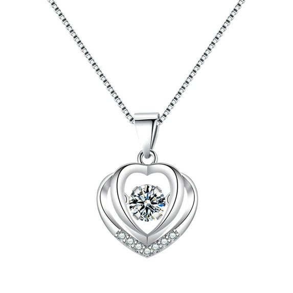 Jewelry VerPetridure Hollow Out Rotation Necklace Cubic-Zirconia Necklace Gift For Women Gril Wonderful Gift