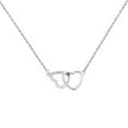 thumbnail image 1 of Jewelry VerPetridure Ladies Alloy Peach Heart Double Heart Necklace Female Love Necklace Silver, 1 of 4