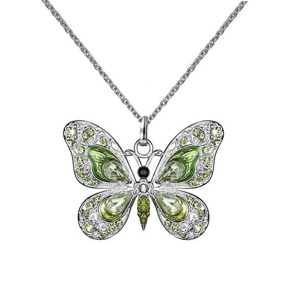 Jewelry VerPetridure Ladies Butterfly Necklace Color Dripping Oil Necklace Jewelry Sweater Accessories