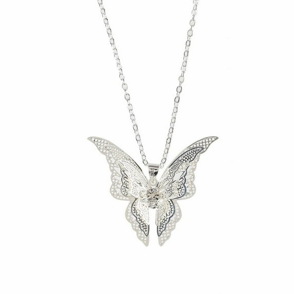 Jewelry VerPetridure Ladies Butterfly Necklace Color Dripping Oil Necklace Jewelry Sweater Accessories