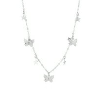 Jewelry VerPetridure Ladies Metal Butterfly Tassel Pendant Women's Clavicle Pendant Necklace