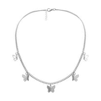 Jewelry VerPetridure Ladies Metal Butterfly Tassel Pendant Women's Clavicle Pendant Necklaces