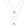thumbnail image 1 of Jewelry VerPetridure Ladies Multilayer Moon Map Necklace Personality Boho Multilayer Necklace, 1 of 4