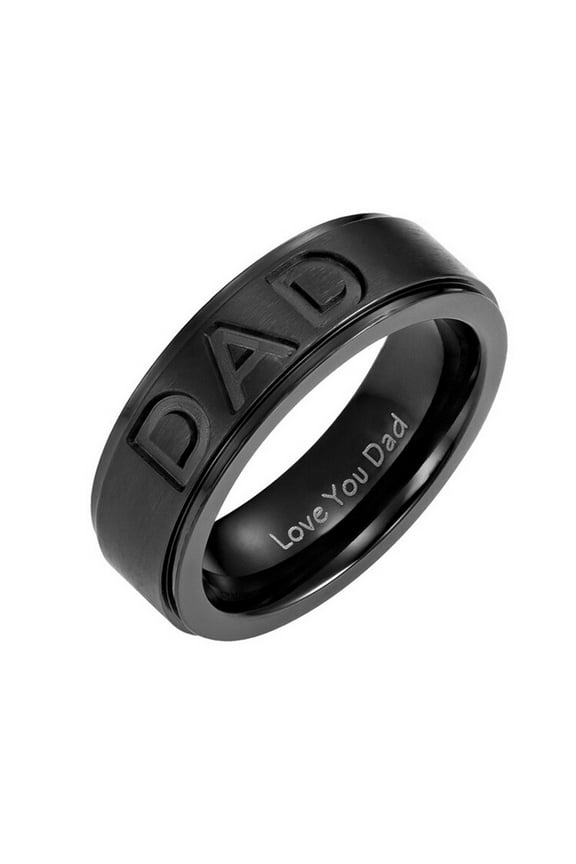 Jewelry VerPetridure Letter DAD Ring Men's Titanium Steel Ring Jewelry Ring 1pc
