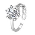 thumbnail image 1 of Clearance Jewelry Under $5 VerPetridure Love Ring Sweet Open Copper Inlaid Zircon Index Finger Small Fresh Zircon Inlaid, 1 of 7