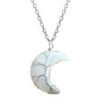 thumbnail image 1 of Jewelry VerPetridure Moon Safety Long Life Lock Necklace able silver Necklace, 1 of 5