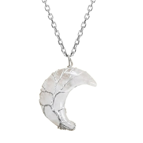 Jewelry VerPetridure Moon Safety Long Life Lock Necklace able silver Necklace
