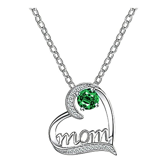 Jewelry VerPetridure Mother's Day Female Heart Necklace Exquisite Silver Plated Love Clavicle Chain