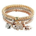 thumbnail image 1 of Jewelry VerPetridure Multilayer Bracelets - 3PCS Gold/Silver/Rose Gold Corn Chain Bracelet For Women Heart Shaped Stretch Bracelet, 1 of 2