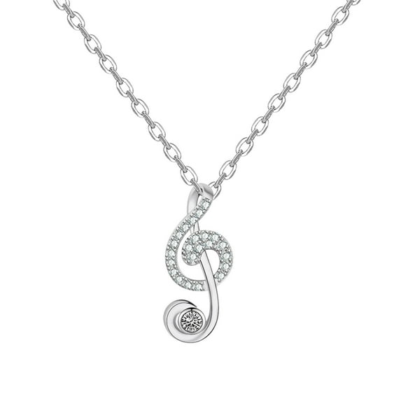 Jewelry VerPetridure Musical Note Necklace Cubic-Zirconia Necklace Gift For Women Gril Wonderful Gift