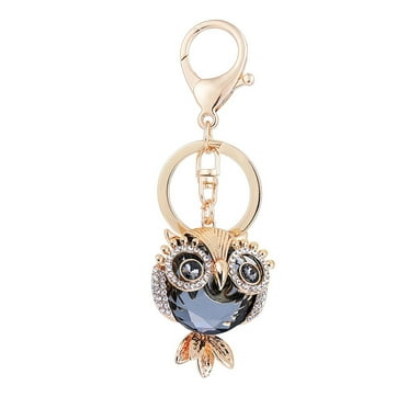 Clearance Jewelry Under $5 VerPetridure New Creative Animal Series Big Eye Owl alloy Diamond Keychain