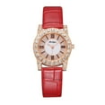 thumbnail image 1 of Jewelry VerPetridure New Faux Leather Watch Rhinestone Roman Scale Female Watch, 1 of 2