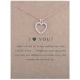 thumbnail image 1 of Clearance Jewelry Under $5 VerPetridure Peach Heart Zircon Clavicle Chain Card Necklace Personalized Jewelry Gift Holiday Necklace, 1 of 1