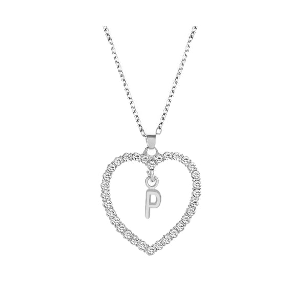 Jewelry VerPetridure Pendant Necklace for Women Alphabet Jewelry Lover Heart Necklace Gifts