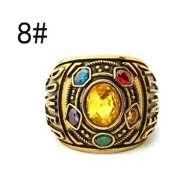 Jewelry VerPetridure Power Ring Infinity Wars Thanos Jewelery Bracelet Letter Men's Ring