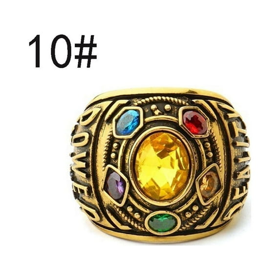 Jewelry VerPetridure Power Ring Infinity Wars Thanos Jewelery Bracelet Letter Men's Ring