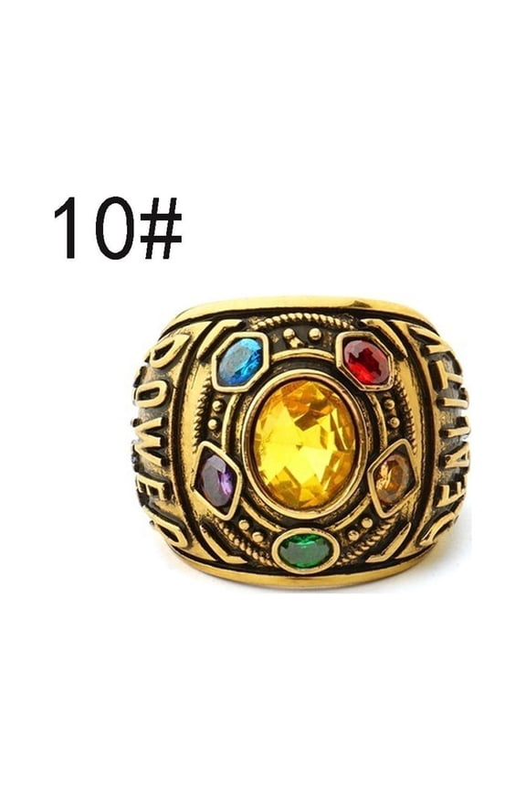 Jewelry VerPetridure Power Ring Infinity Wars Thanos Jewelery Bracelet Letter Men's Ring