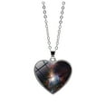 thumbnail image 1 of Jewelry VerPetridure Solar System Planet Galaxy Double Sided Necklace Universe Heart Pendant Necklace, 1 of 5