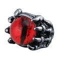 thumbnail image 1 of Jewelry VerPetridure Stainless Steel Devil Skull Ring Personality Design Retro Eye Ring Men Women, 1 of 4