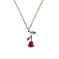 thumbnail image 1 of Clearance Jewelry Under $5 VerPetridure Three-dimensional oil drop red rose pendant necklace for women jewelry, 1 of 4