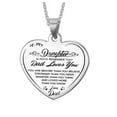 thumbnail image 1 of Jewelry VerPetridure 'To my daughter' Stainless Steel Necklace Peach Heart Pendant Gift For Daughter, 1 of 1