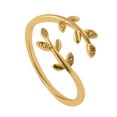 thumbnail image 1 of Jewelry VerPetridure Trendy Ladies Hollow Carved Rose Gold And Silver Small Leaf Open Ring, 1 of 1