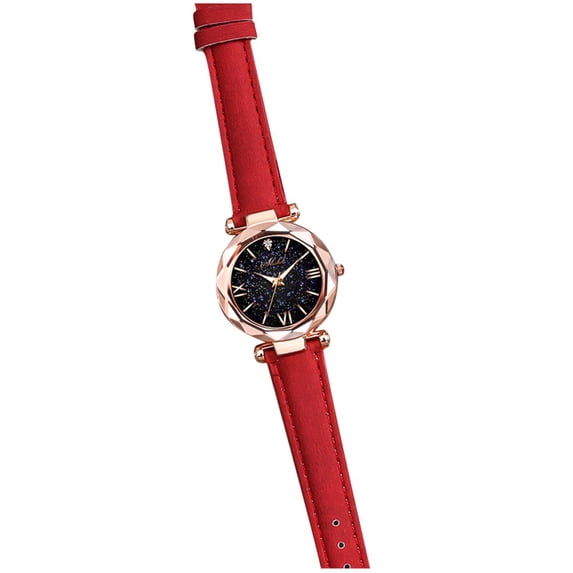 Jewelry VerPetridure Unisex Stars Little Point Frosted Belt Watch Dotted With Roman Scale Watch