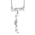 thumbnail image 1 of Jewelry VerPetridure Vertical Feet Necklace With Birthstones for mother's Day gift, 1 of 7