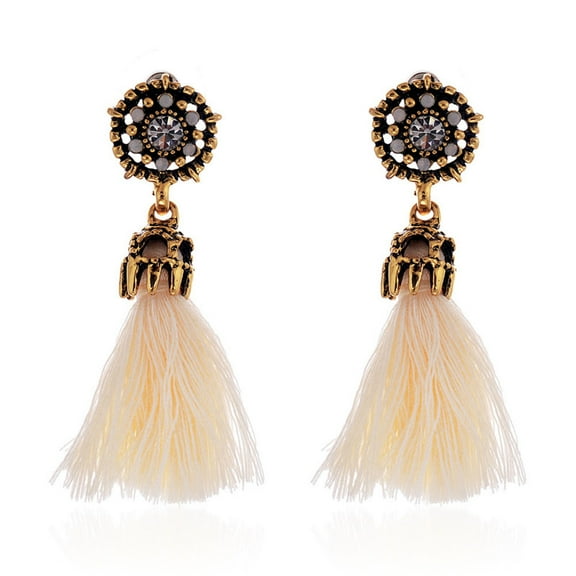 Jewelry VerPetridure Vintage Style Rhinestones Crystal Tassel Dangle Stud Earrings Jewelry BG