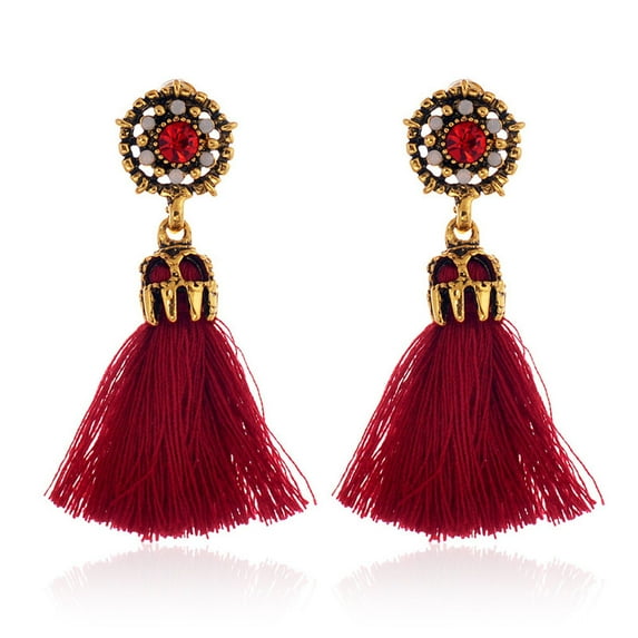 Clearance Jewelry Under $5 VerPetridure Vintage Style Rhinestones Crystal Tassel Dangle Stud Earrings Jewelry RD