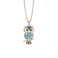 thumbnail image 1 of Jewelry VerPetridure Women Colorful owl Crystal Rhinestone Cute Pendant Sweater Necklace, 1 of 2