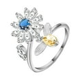 thumbnail image 1 of Jewelry VerPetridure Women's Anxiety Ring Sunflower Rotating Ring Open Ring Relieves Anxiety Stress, 1 of 2